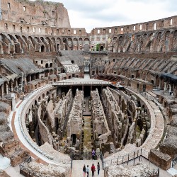Current state of the interior of the Colosseum
